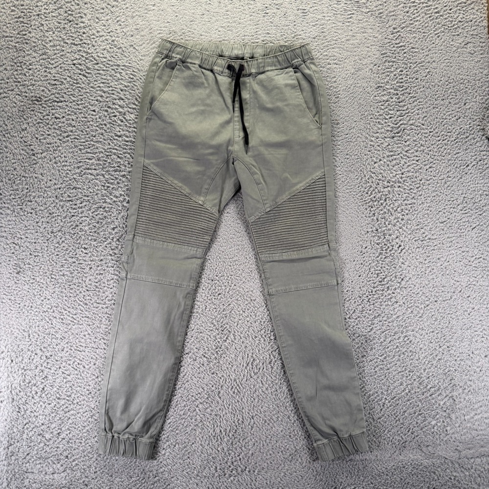 Bullhead Pant Womens S Gray Cotton Jogger Skinny Leg Biker Moto Riding Stretch